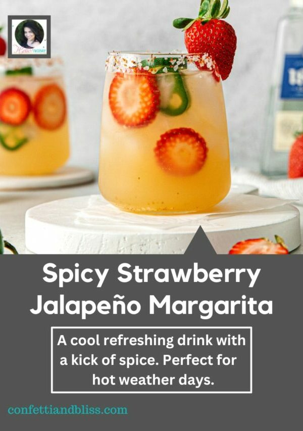 Spicy Strawberry Jalapeño Margarita Web Story title page.