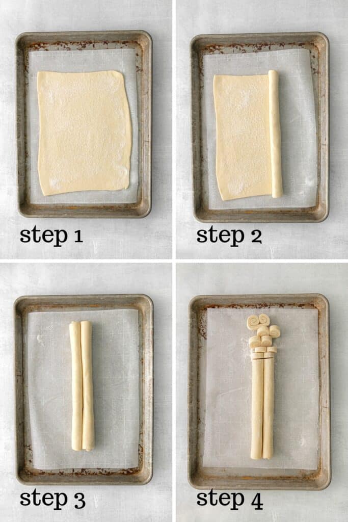How to make palmiers cookies, step by step.