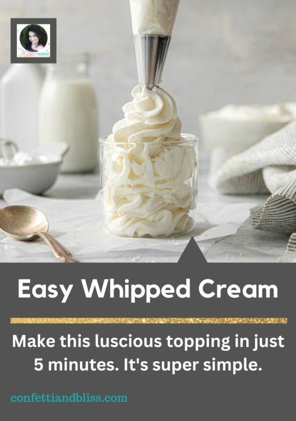 Web story poster image for easy, homemade, vanilla whipped cream.