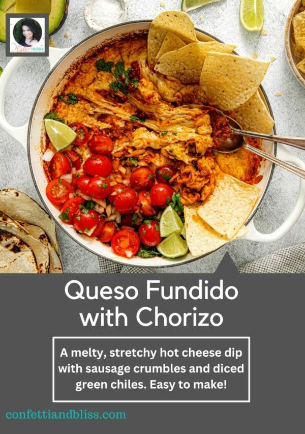 Queso Fundido with Chorizo web story poster image.