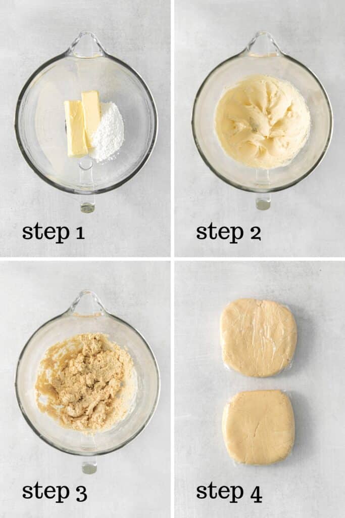 How to make the shortbread cookie dough for Fourth of July Cookies.