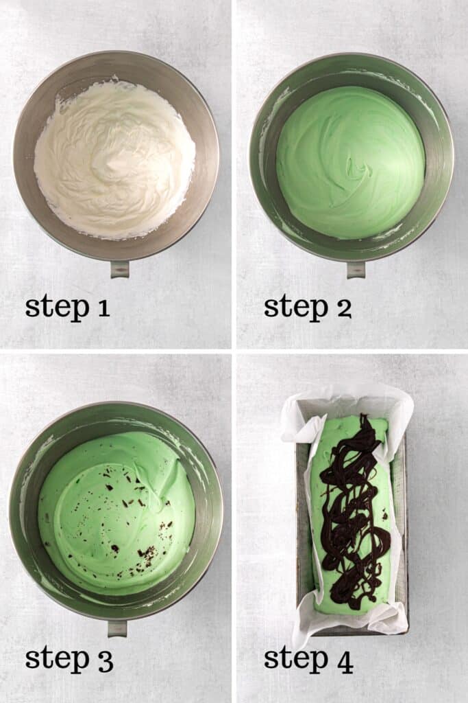How to make mint chocolate chip ice cream recipe, step by step.