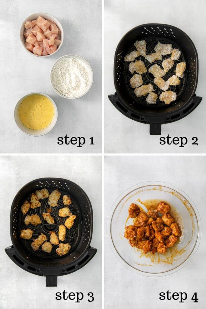 How to make air fryer orange chicken recipe, step by step.