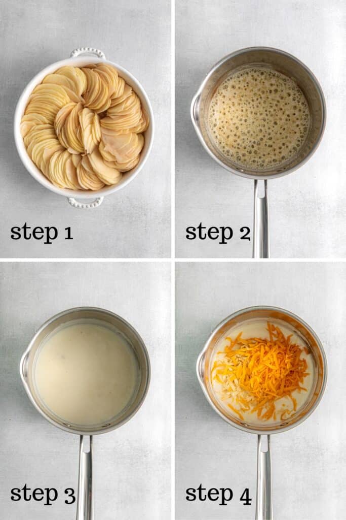 How to make potatoes au gratin with gruyere, step by step.