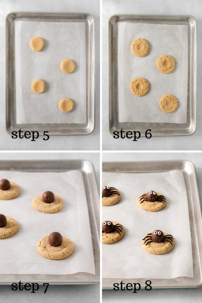 How to bake and assemble spider cookies.