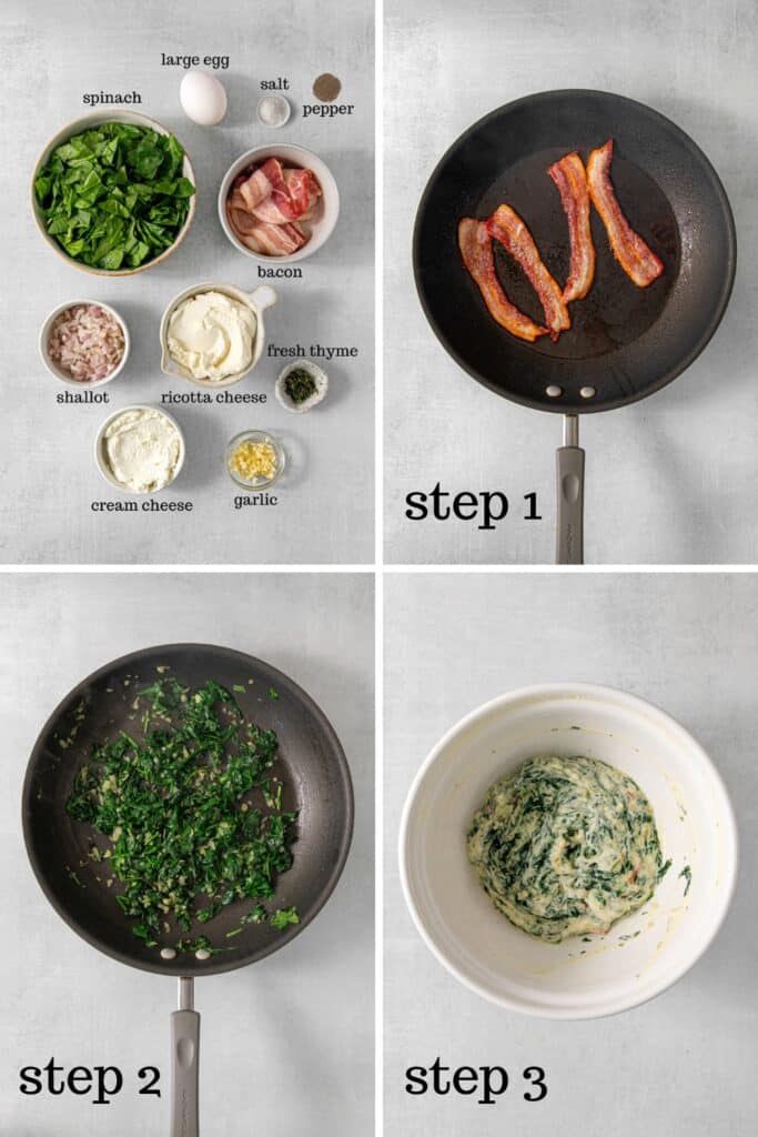 How to prepare the filling for turkey roulade, step by step.