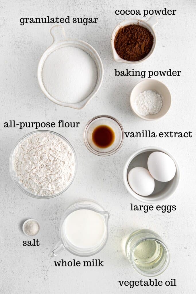 Ingredients for making Ferrero Rocher Cupcakes.